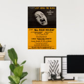 ビリーホリデーカーネギーホールコンサートジャズヴィンテージ ポスター (ホームオフィス)