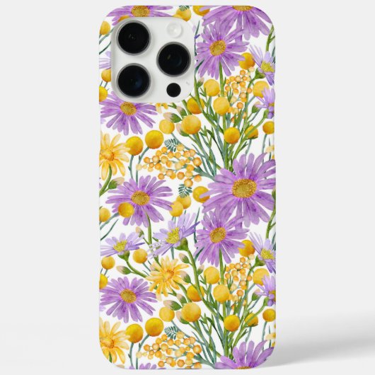 ビリーボタンとデイジーフローラ開花 Case-Mate iPhoneケース (裏面)