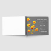 ビリーモダンボブワイルドフラワーウォーター結婚アート ゲストブック (全面)