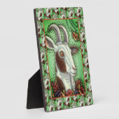 ビリーヤギと紅葉、感謝祭ファーム フォトプラーク (側面)