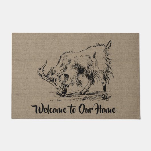 ビリーヤギ – カントリーファームとペット ドアマット (正面)