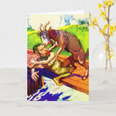 ビリーヤギ·グラフとトロール カード (黄色い花)