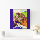 ビリーヤギ·グラフとトロール スクエア壁時計 (ホーム)