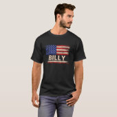 ビリー名シャツビリー名アメリカ国旗 Tシャツ (正面フル)