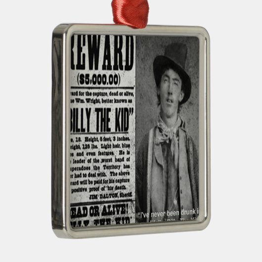 ビリー子供は死んだか生きているギフトとティーを望んでいた メタルオーナメント (右)