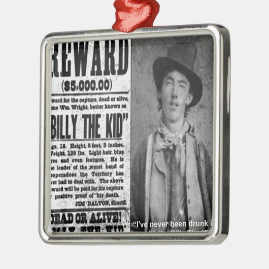 ビリー子供は死んだか生きているギフトとティーを望んでいた メタルオーナメント (左)