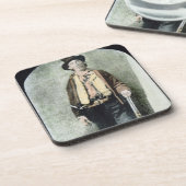 ビリー子供(着色された版木、銅版、版画) コースター (左側)