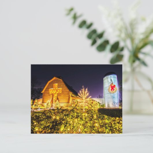 ビリー・グラハムの図書館のシャーロットのクリスマスの装飾cel シーズンポストカード (スタンド正面)