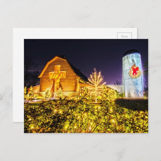 ビリー・グラハムの図書館のシャーロットのクリスマスの装飾cel シーズンポストカード (正面/裏面)