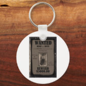 ビリー・ザ・キッドは死んだか生きたポスターを欲していた キーホルダー (正面)