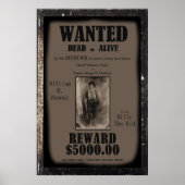 ビリー・ザ・キッドは死んだか生きたポスターを欲していた ポスター (正面)