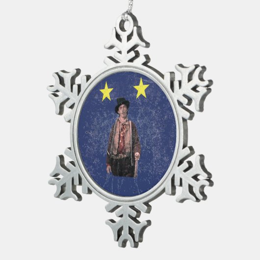 ビリー・ザ・キッド・アメリカン・ガン・ファイター・アウトロー・オールド・ウエスト スノーフレークピューターオーナメント (右)