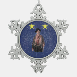 ビリー・ザ・キッド・アメリカン・ガン・ファイター・アウトロー・オールド・ウエスト スノーフレークピューターオーナメント