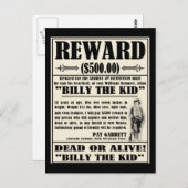 ビリー・ザ・キッド・ウォッチング・ポスター ポストカード (正面/裏面)