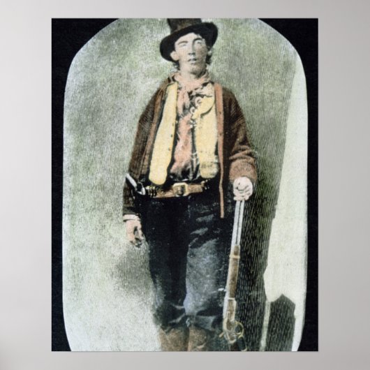 ビリー・ザ・キッド(カラー版木、銅版、版画) ポスター (正面)