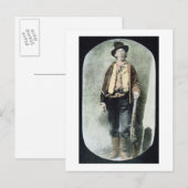 ビリー・ザ・キッド(カラー版木、銅版、版画) ポストカード (正面/裏面)