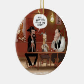 ビリー・ザ・キッド?ヤギおもしろいの漫画 セラミックオーナメント (右)