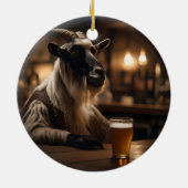 ビリー・ザ・キッド：ヤギがバーに入る。 セラミックオーナメント (裏面)
