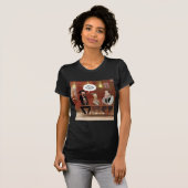 ビリー・ザ・キッド？面白いヤギのキャラクター Tシャツ (正面フル)