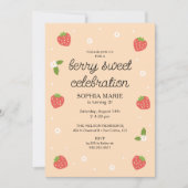 ビリー・スウィート・セレブレーション・ストロベリー・バースデー・ピーチ 招待状 (正面)