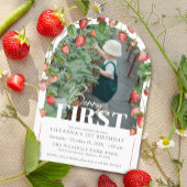 ビリー ファースト ストロベリー フォト 1歳 バースデーパーティ 招待状