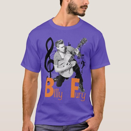 ビリー・フューリーのレトロな友達を倒す Tシャツ (正面)