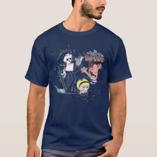 ビリー・マンディのグリム冒険 スプラッターキャスト g tシャツ
