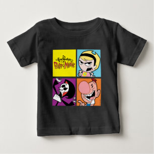 ビリー&マンディの恐ろしい冒険キャラクターアート ベビーTシャツ