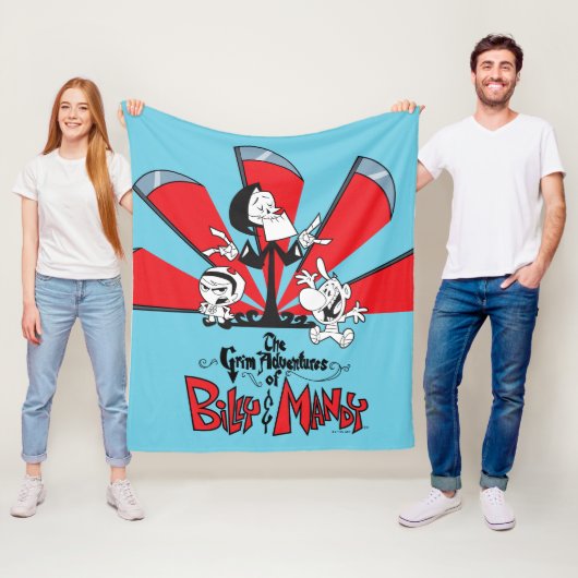 ビリー&マンディ・スキートアートの恐ろしい冒険 フリースブランケット (インサイチュ)