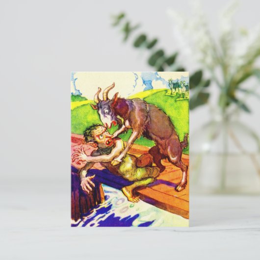 ビリー・ヤギの粥とトロール ポストカード (スタンド正面)