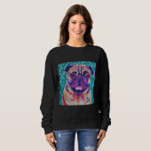 ビリー – Tan Pug Dog artwork Premium T-Shirt 145 スウェットシャツ (正面フル)