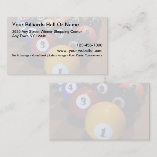 ビリ最高のアードホールスポーツ名刺 名刺 (正面/裏面)