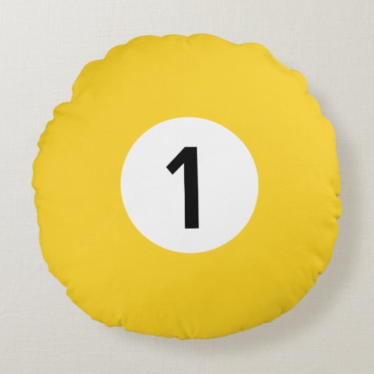 ビリ無地のヤード球#1 - 100%編集可能 ラウンドクッション (正面)