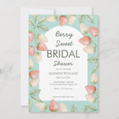ビリ―・スウィート・ストロベリー・ミント・グリーン・ブライダルシャワー 招待状 (正面)