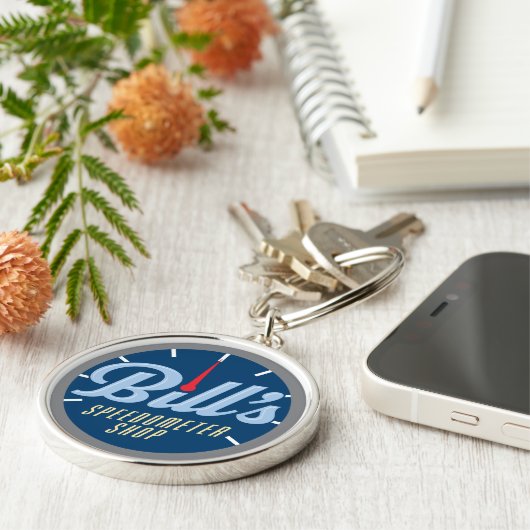 ビルのスピードメーターショップキーチェーン キーホルダー (側面)