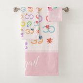 ビルエレガントマ語アルファベットフローラ名 バスタオルセット (インサイチュ)
