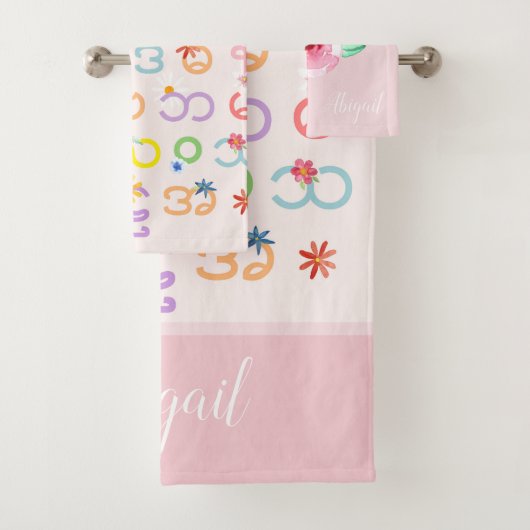 ビルエレガントマ語アルファベットフローラ名 バスタオルセット (インサイチュ)