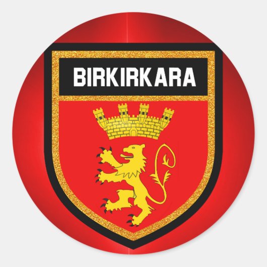 ビルカーラ国旗 ラウンドシール (正面)