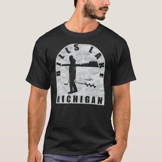 ビルスレイクアイス魚釣りミシガン Tシャツ (正面)