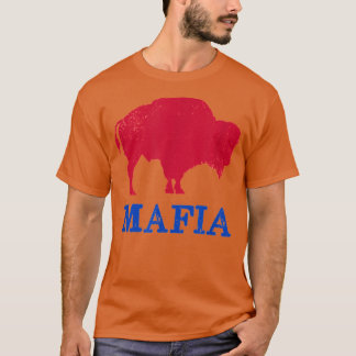 ビルズマフィア716バッファローニューヨークBflo Wny Blue Red Tシャツ