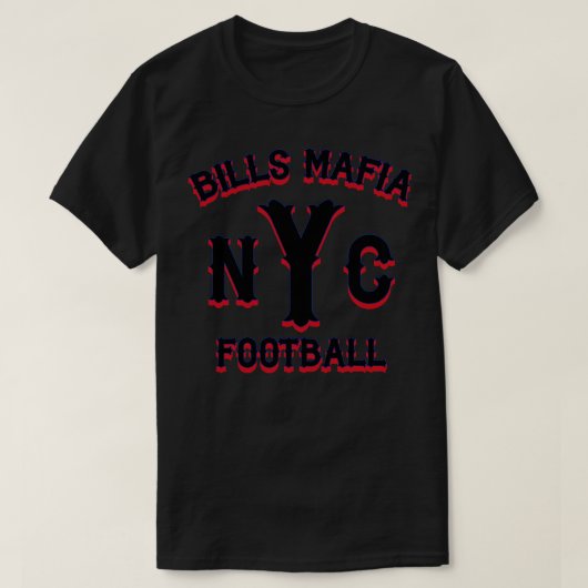 ビルズマフィアNYCブラック Tシャツ (デザイン正面)