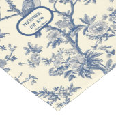 ビルソンコバルトアンドクリームトイレデジュイ ショートテーブルランナー (コーナー)