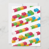 ビルダーバースデーパーティー建築ブロック 招待状 (裏面)