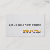 ビルダーマネージャ建築掘削機 名刺 (裏面)