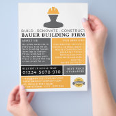 ビルダーロゴ, ビル建設会社, ビルダー広告 チラシ (手)