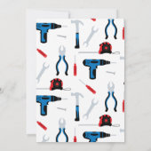 ビルダー誕生日招待状Handyman 招待状 (裏面)