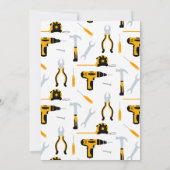 ビルダー誕生日招待状Handyman 招待状 (裏面)