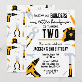 ビルダー誕生日招待状Handyman 招待状