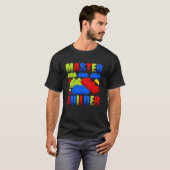 ビルダー, マスター, 建物, ブロック, Tシャツ (正面フル)