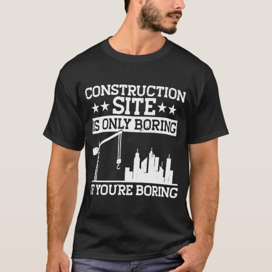 ビルダ建築サイトは退屈な構成のみ Tシャツ (正面)
